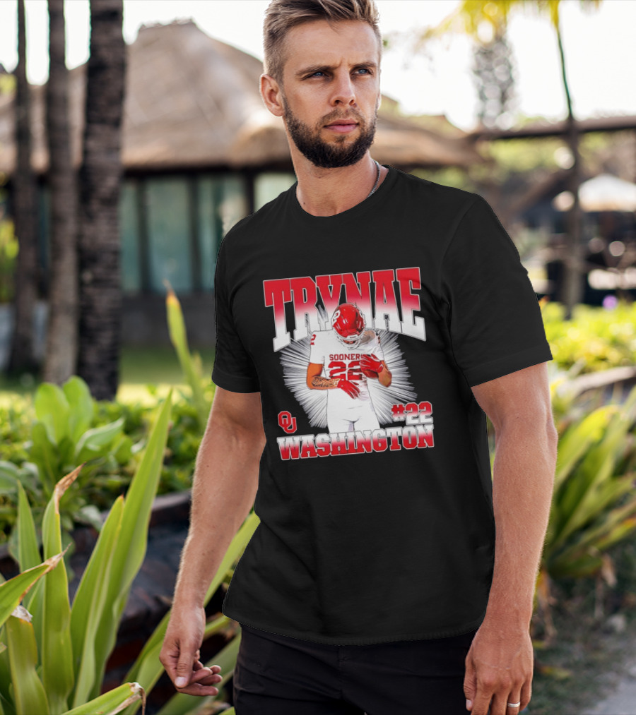 Trynae Washington Sooners Football #22 Oklahoma Player T-Shirt