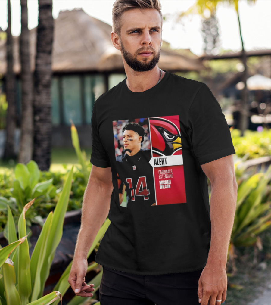 Alert Cardinals Extending Michael Wilson Arizona 14 T-Shirt