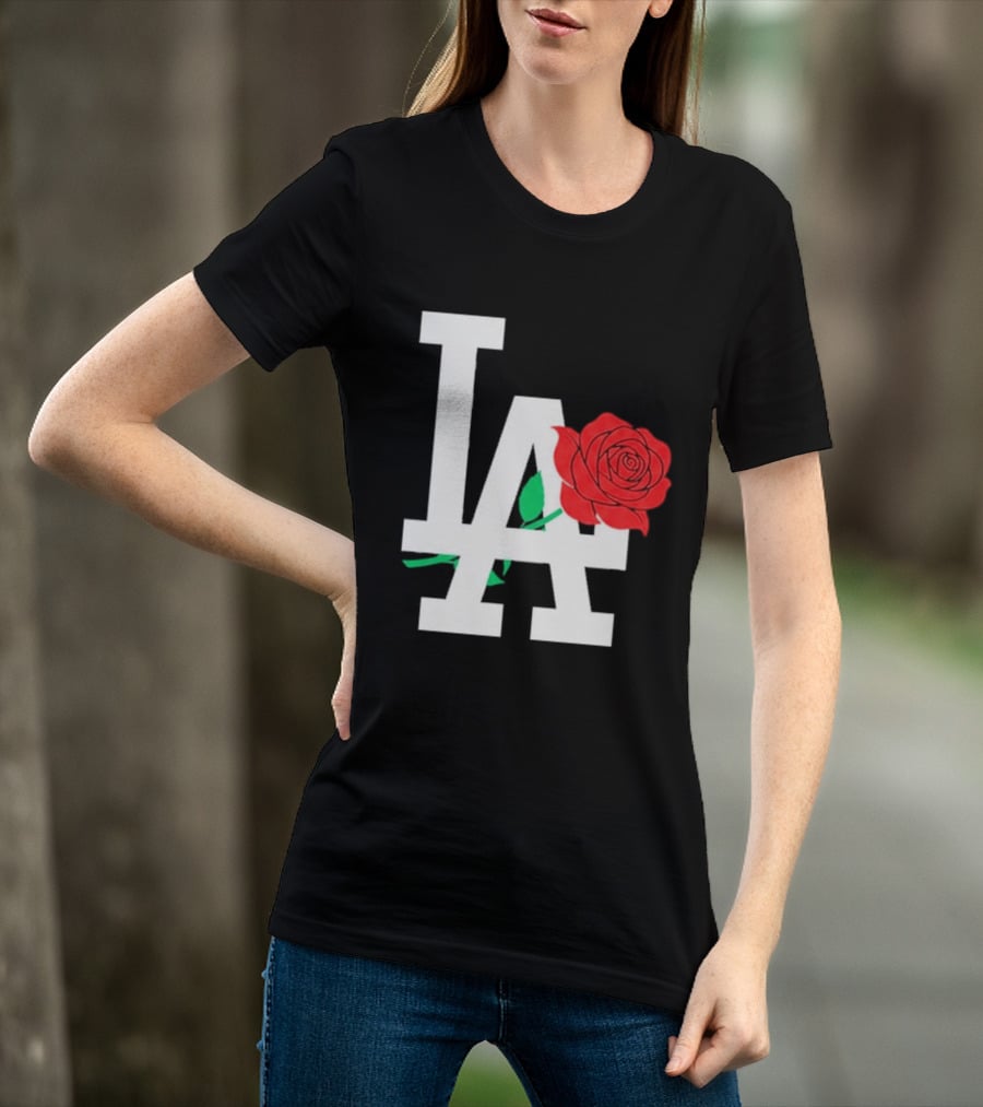 2026 Dodgers Date Night LA Rose T-Shirt