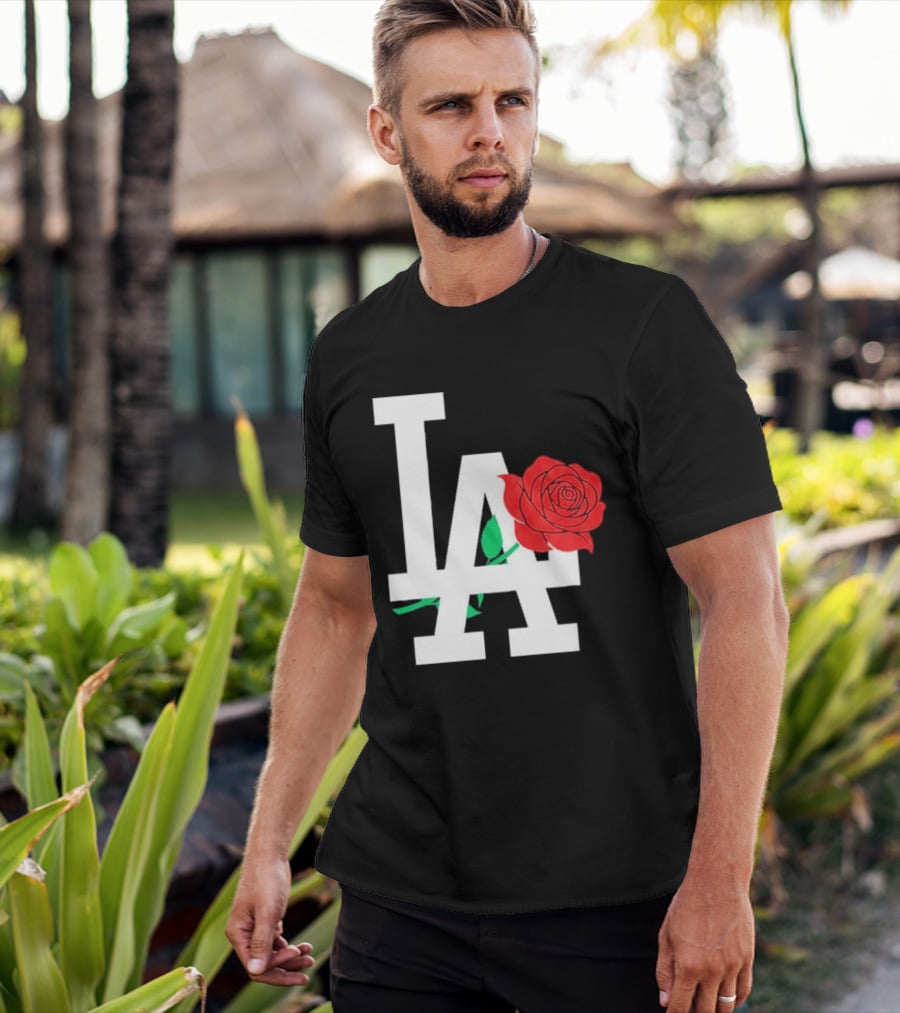 2026 Dodgers Date Night LA Rose T-Shirt