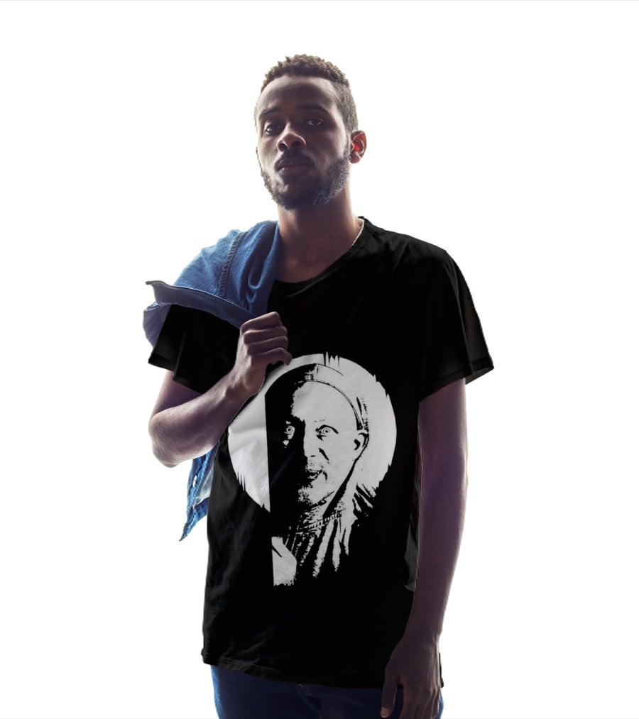 Curious Guy Limmy's Homemade Show Scottish Comedy Stencil T-Shirt