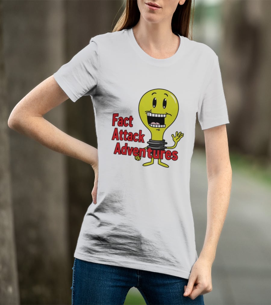 Fact Attack Adventures Smiling Light Bulb T-Shirt