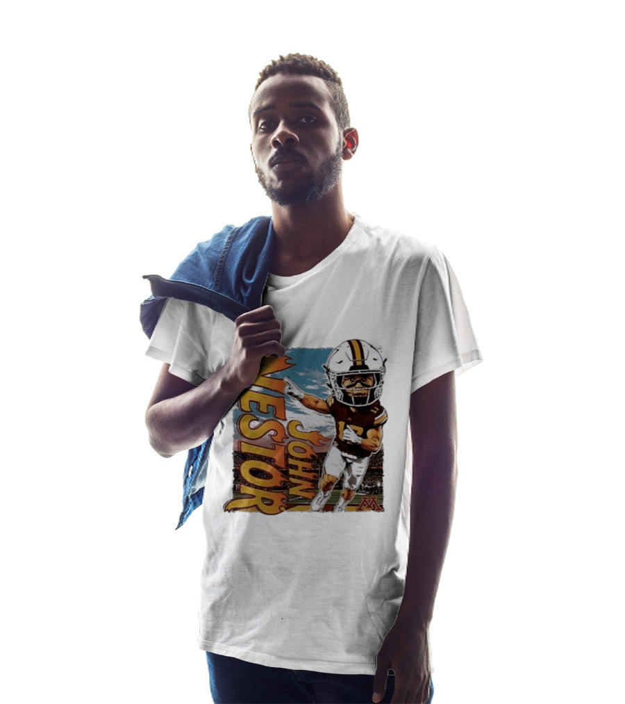 John Nestor Minnesota Golden Gophers Football Player Caricature 17 Football Helmet Minnesota T-Shirt