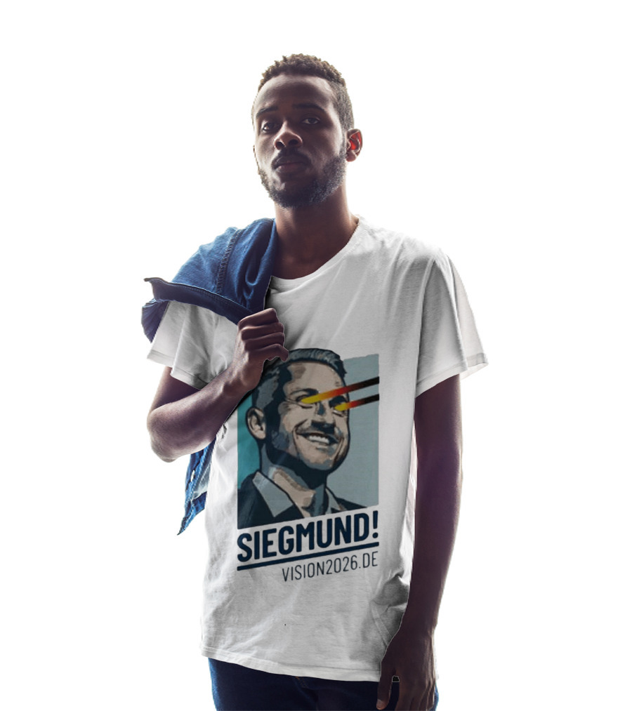 Siegmund Vision2026 DE German Flag Laser Eyes T-Shirt