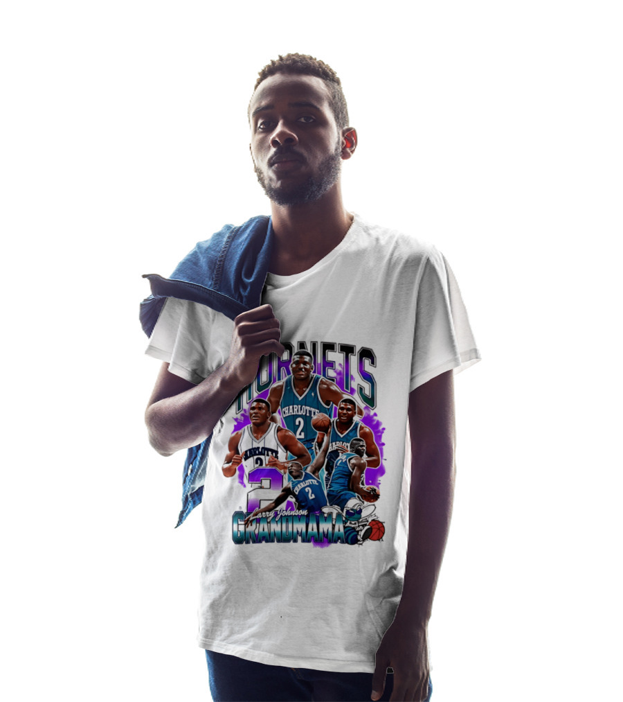 Charlotte Hornets Larry Johnson Basketball Grandmama 2 T-Shirt