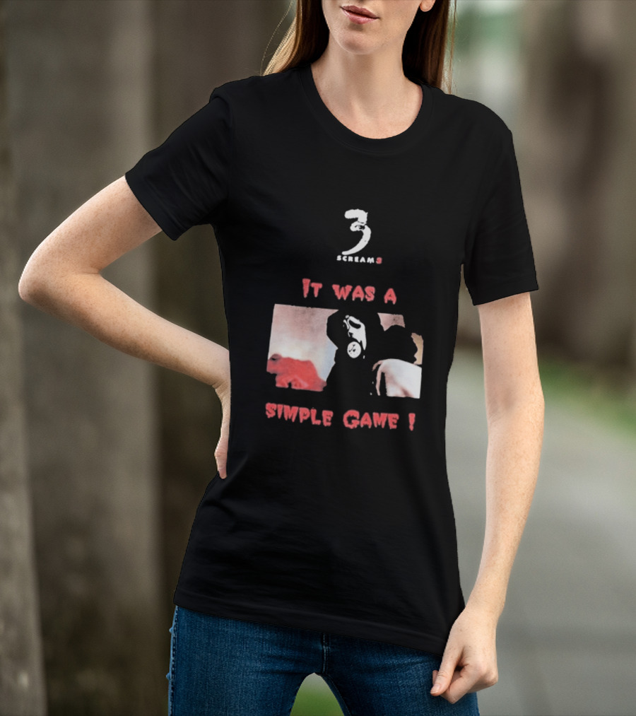 2026 Scream 3 It Was A Simple Game Retro Horror Movie Scene T-Shirt