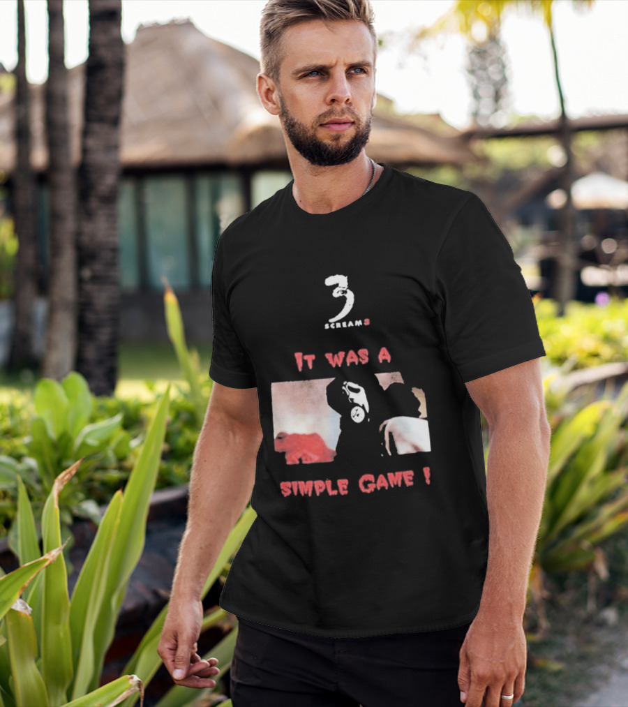2026 Scream 3 It Was A Simple Game Retro Horror Movie Scene T-Shirt