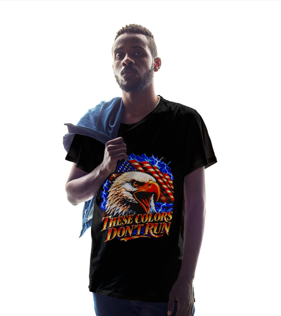 These Colors Don't Run Bald Eagle American Flag Patriotic T-Shirt