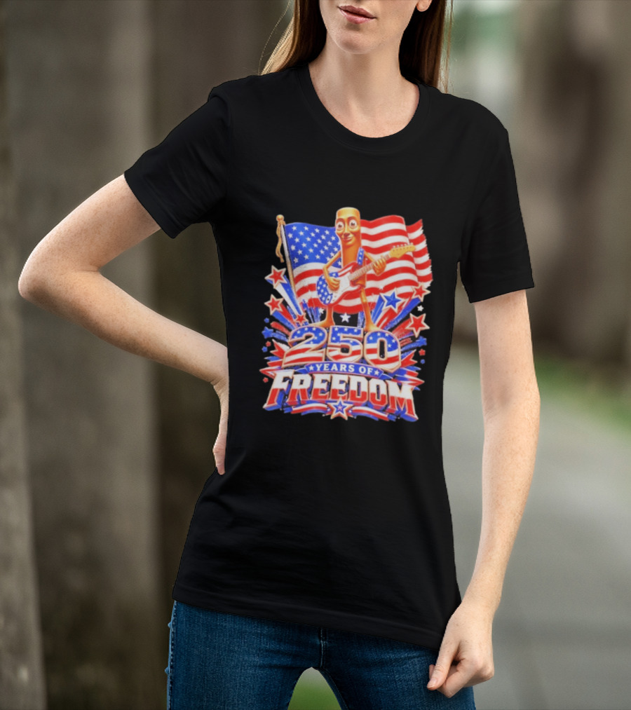 Tung Sahur 250 Years Of Freedom USA Flag 4th July Brainrot Meme T-Shirt