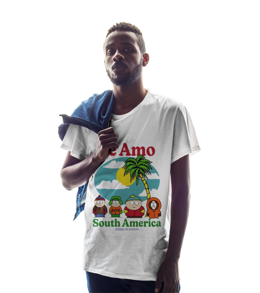 Te Amo South America South Park Characters Under Palm Tree T-Shirt