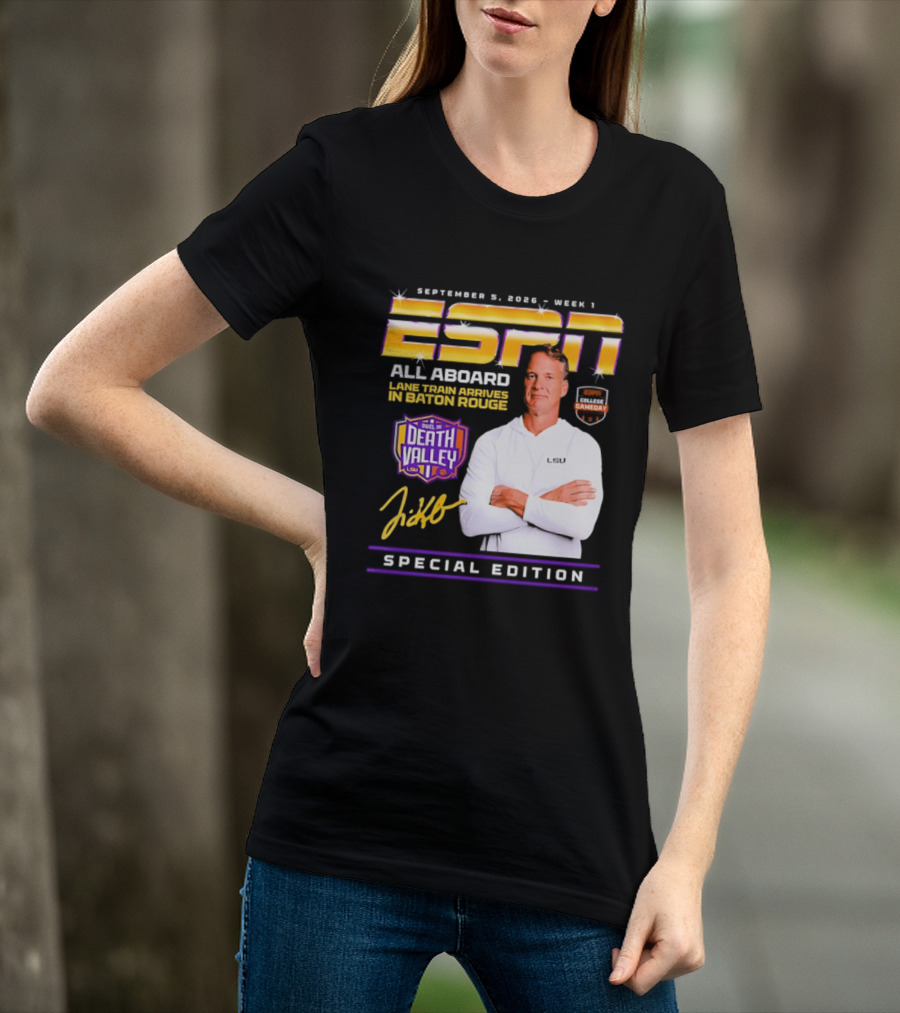 ESPN Special Edition September 5 2026 Week 1 All Aboard Tigers Express Death Valley Gameday T-Shirt