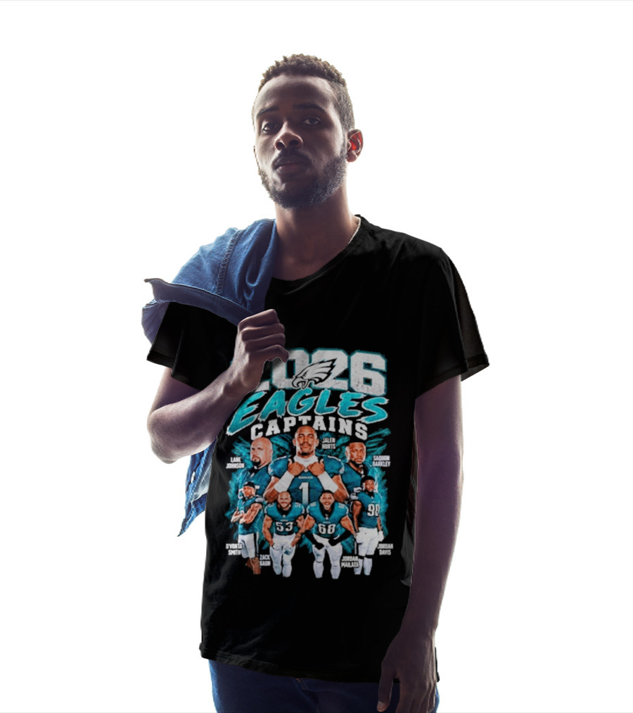 2026 Philadelphia Eagles Captains Black Collection T-Shirt