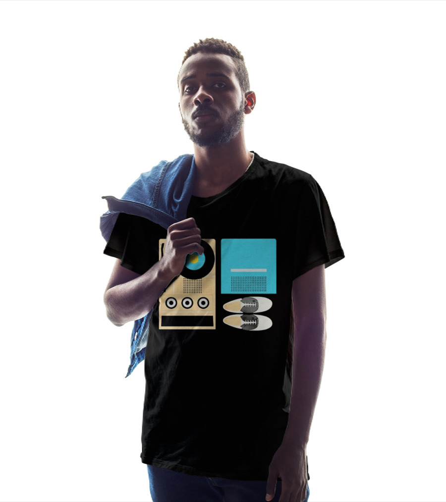 Sam And Suzy Essentials Moonrise Kingdom Record Player Sneakers T-Shirt