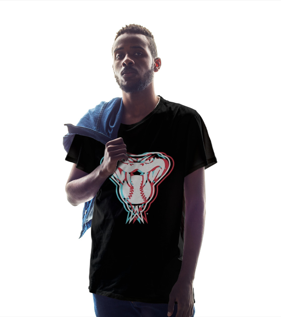 Arizona Diamondbacks Glitch Snake MLB 2026 Season T-Shirt