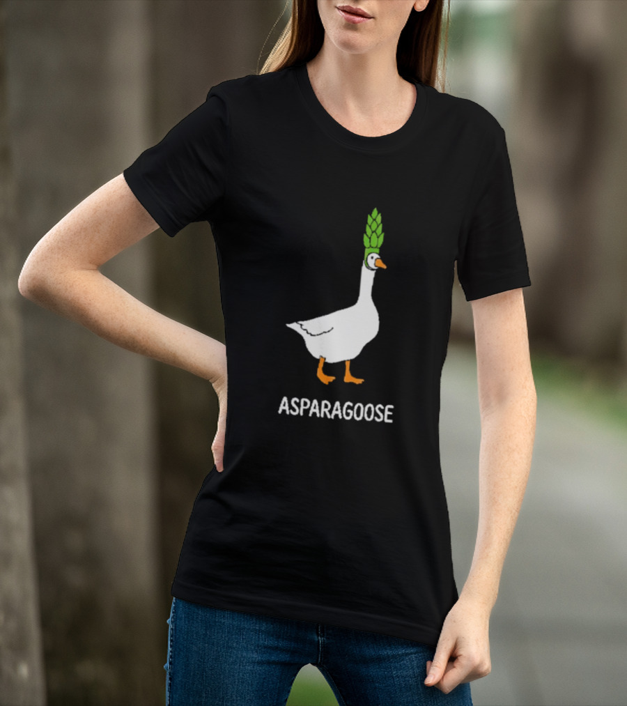 Asparagoose Goose Asparagus Head T-Shirt