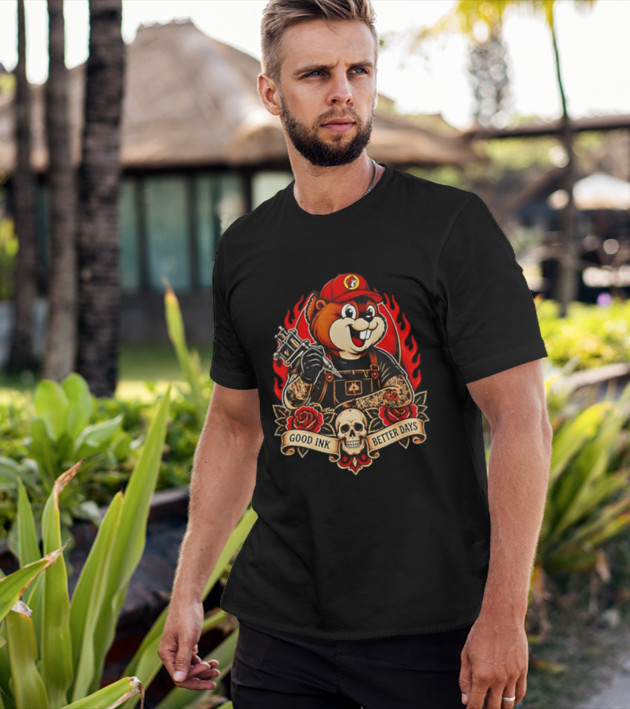 Buc Ee's Tattoo Collaboration Good Ink Better Days Collectors Edition T-Shirt