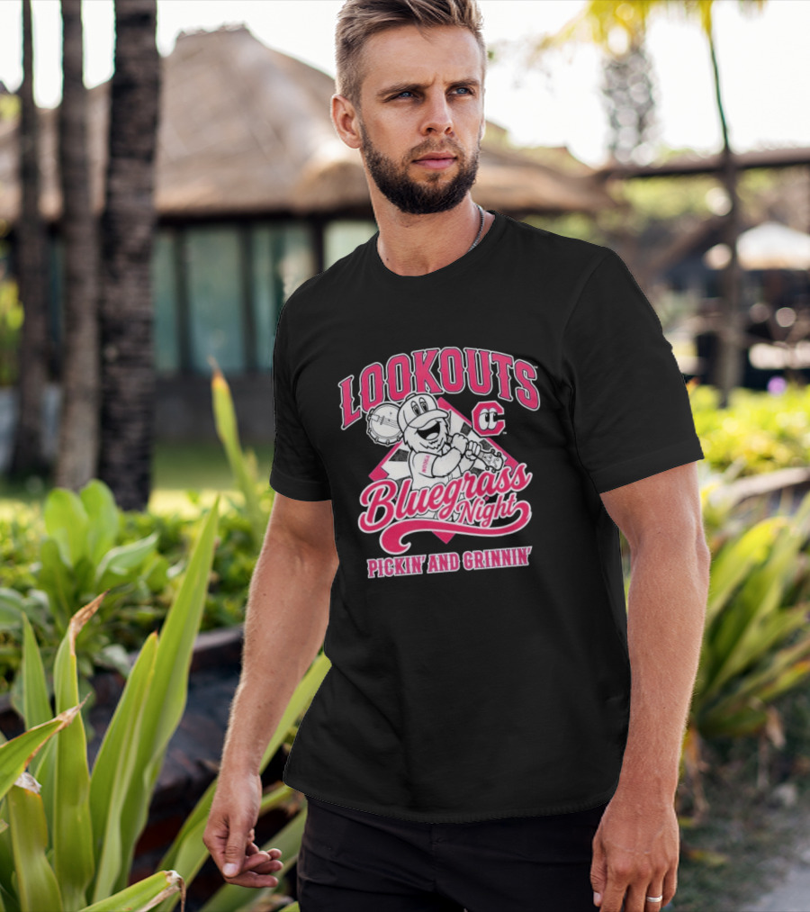 Lookouts Bluegrass Night Pickin' And Grinnin' Chattanooga Baseball C T-Shirt