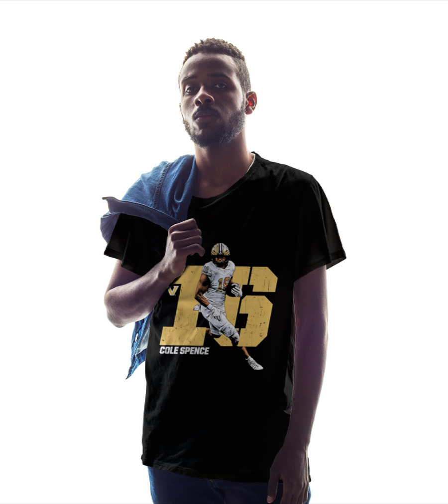 Vanderbilt Commodores Cole Spence 16 NCAA Football Player Pose T-Shirt