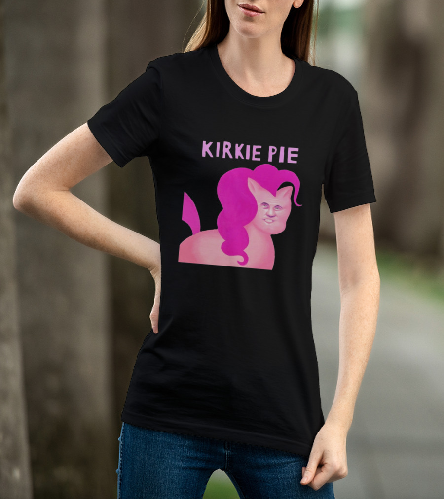Kirkie Pie Pink Pony Cartoon Face T-Shirt