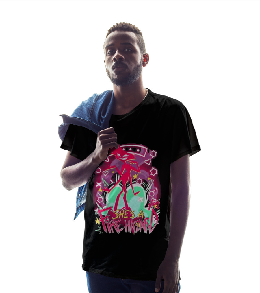 Hazbin Angel Dust She's A Fire Hazard T-Shirt