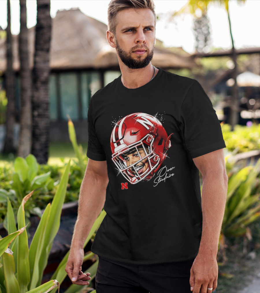 Owen Stoudmire Nebraska Cornhuskers Football Helmet T-Shirt