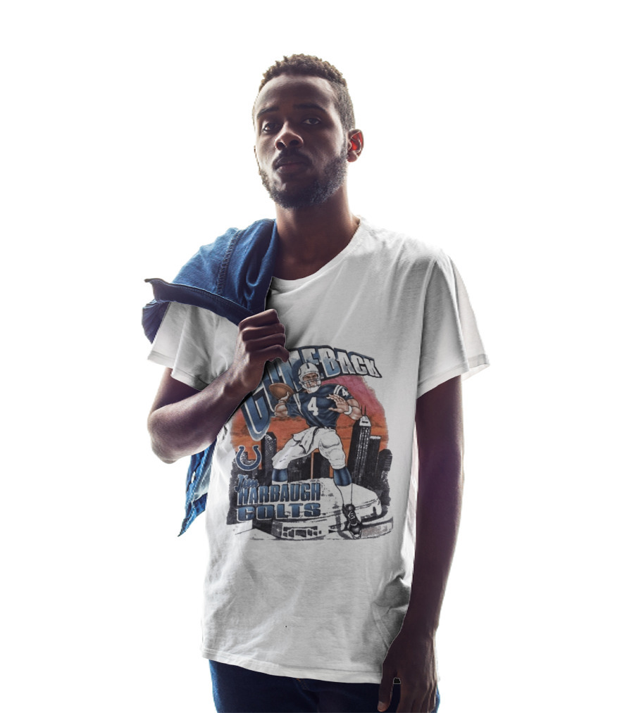 Captain Comeback Jim Harbaugh Colts Quarterback Indianapolis Football T-Shirt
