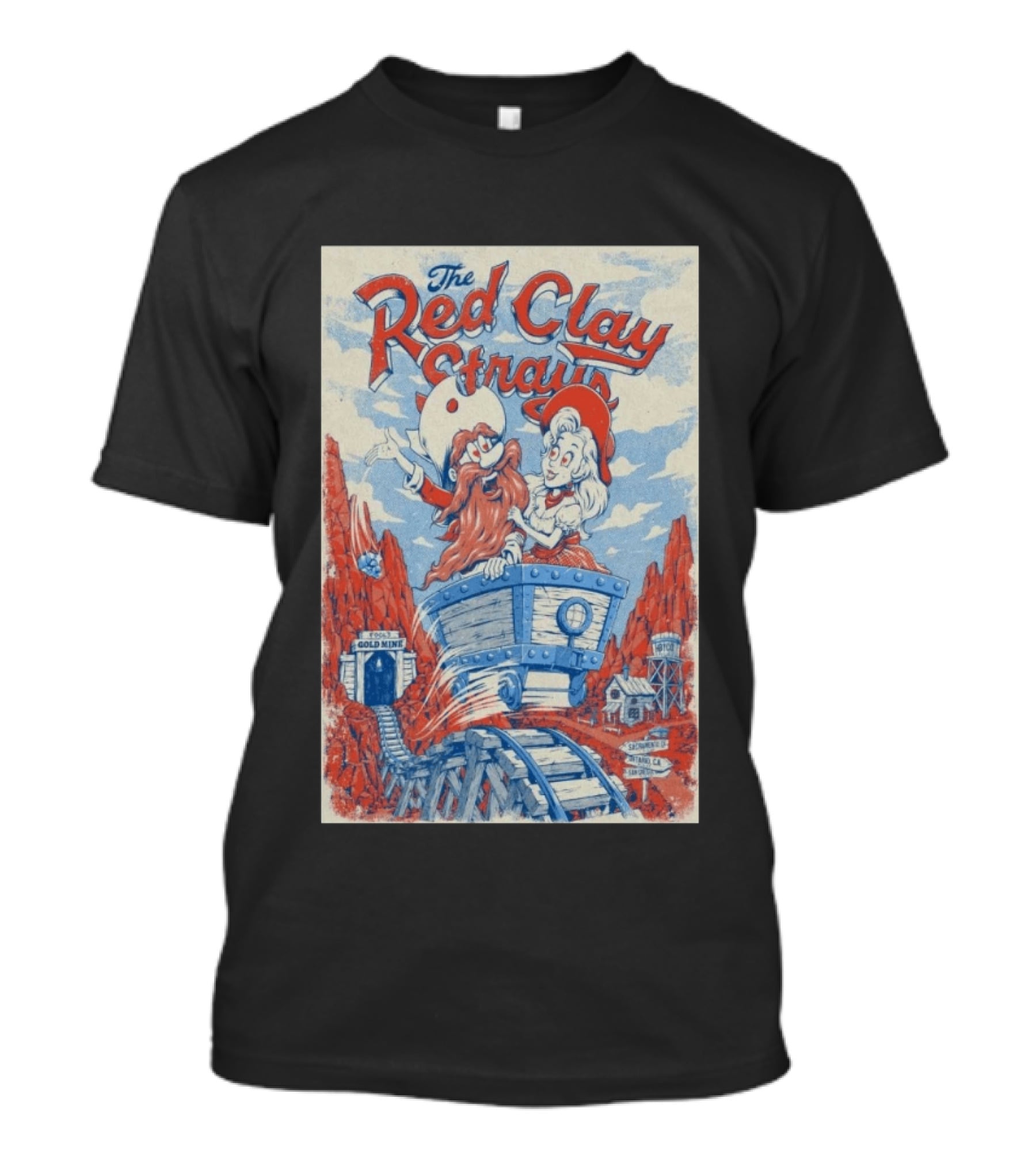 The Red Clay Strays Sacramento Golden 1 Center Sep 11 2026 Gold Mine Limited T-Shirt