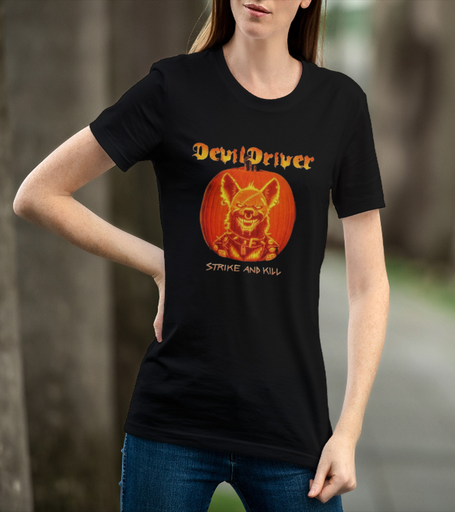 DevilDriver Halloween 2026 Strike And Kill Pumpkin T-Shirt