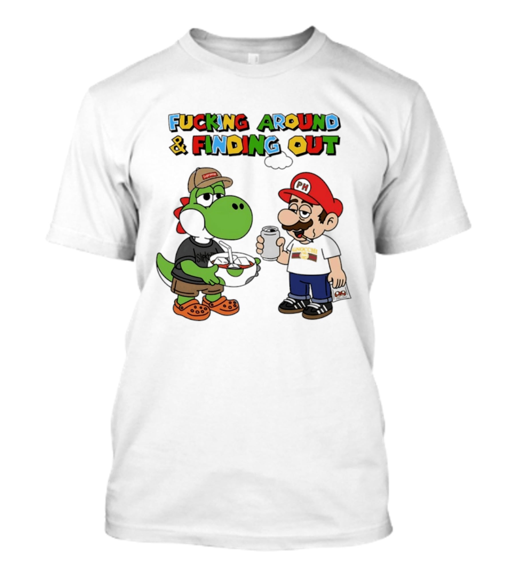 Fucking Around And Finding Out Yoshi And Mario T-Shirt