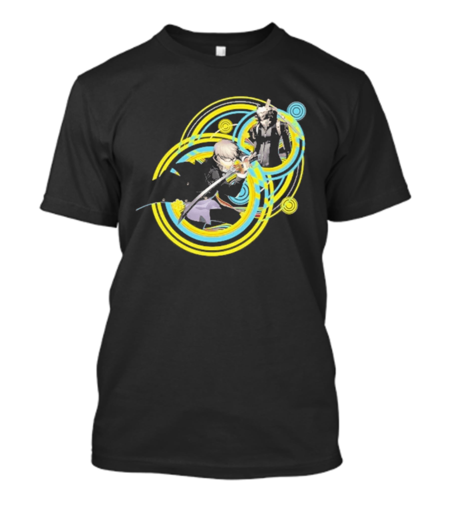 Persona 4 Revival Black Vibrant Character Artistry T-Shirt
