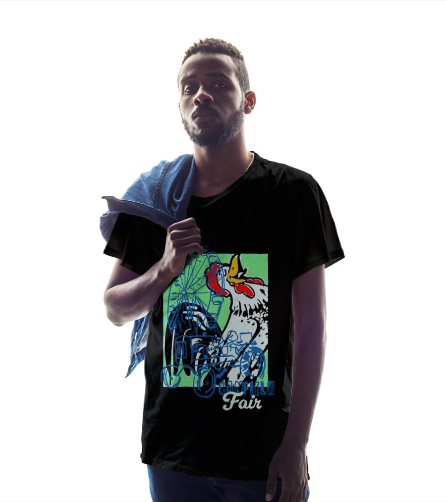 Canfield Fair Rooster Tractor Ferris Wheel Paint T-Shirt