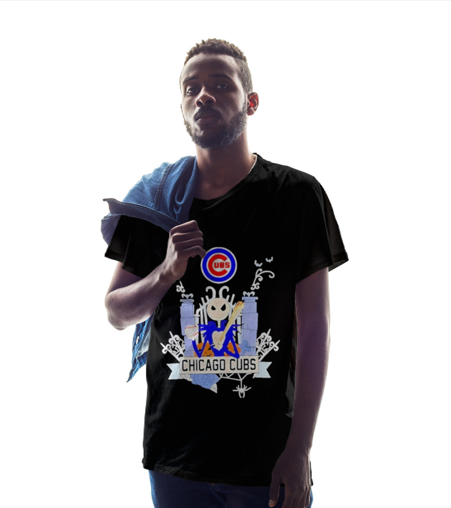 Chicago Cubs Halloween 2026 Jack Skellington Collaboration T-Shirt