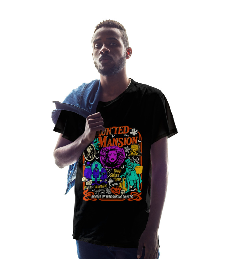 Haunted Mansion Madame Leota Beware Of Hitchhiking Ghosts Foolish Mortals Halloween T-Shirt