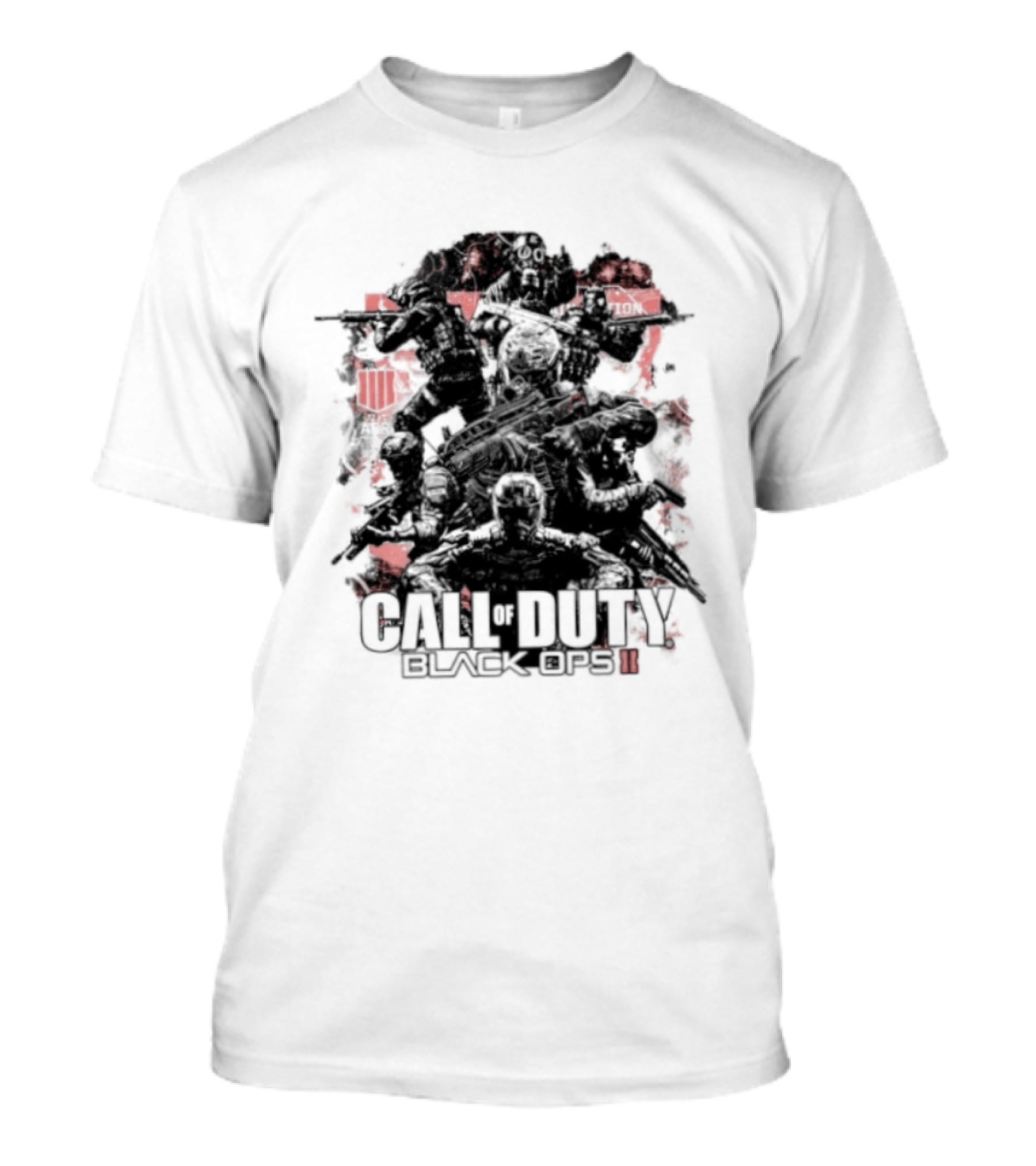 Call Of Duty Black Ops II Video Game Shooter Red T-Shirt