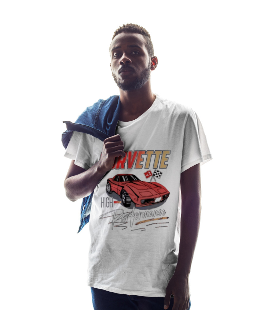 Corvette High Performance Chevrolet Sports Car Red Classic Vehicle T-Shirt