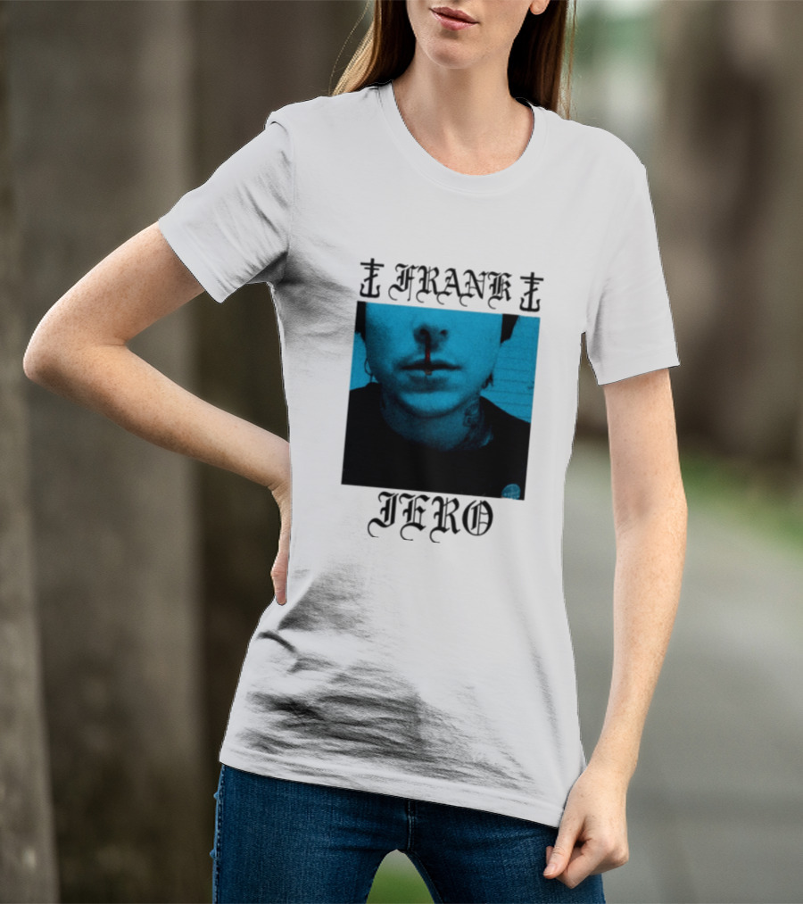 FRANK IERO Bloody Nose Blue White T-Shirt