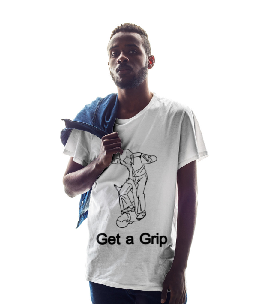 Get A Grip Wrestling Grappling Move Sketch T-Shirt