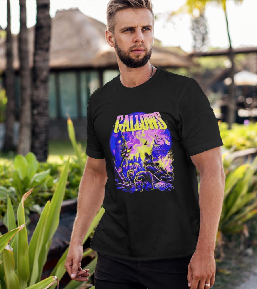 Gallows London Big Ben Wolf Apocalypse Urban Chaos Scene T-Shirt