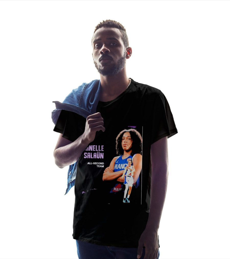Janelle Salaun France Basketball All Second Team Player T-Shirt