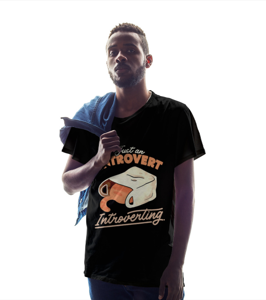 Just An Introvert Introverting Cat In A Bag T-Shirt