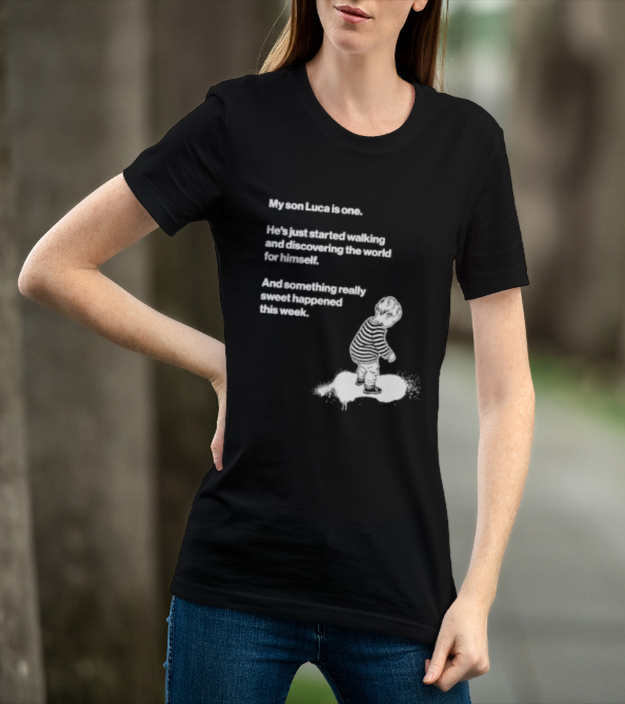 Luca Is One First Steps Adventure Exploring The World T-Shirt