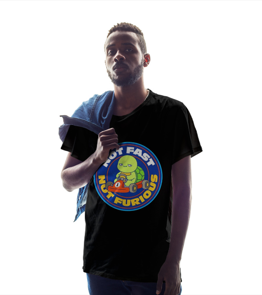 Not Fast Not Furious Turtle Racing Go Kart Fun T-Shirt