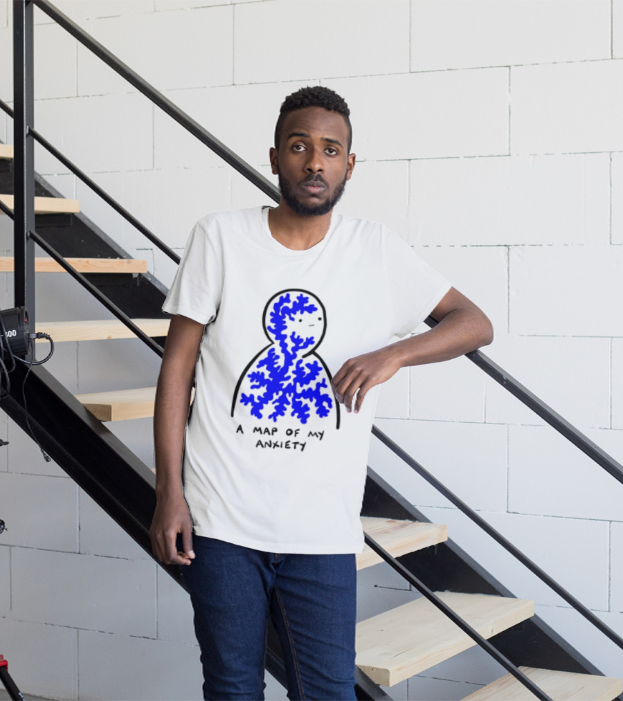 A Map Of My Anxiety Mental Health Awareness T-Shirt