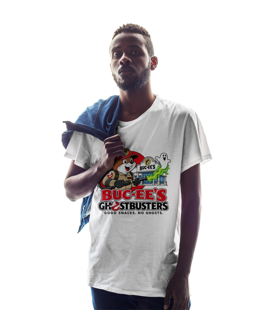 Buc Ee's Ghostbusters Good Snacks No Ghosts Ghostbuster T-Shirt