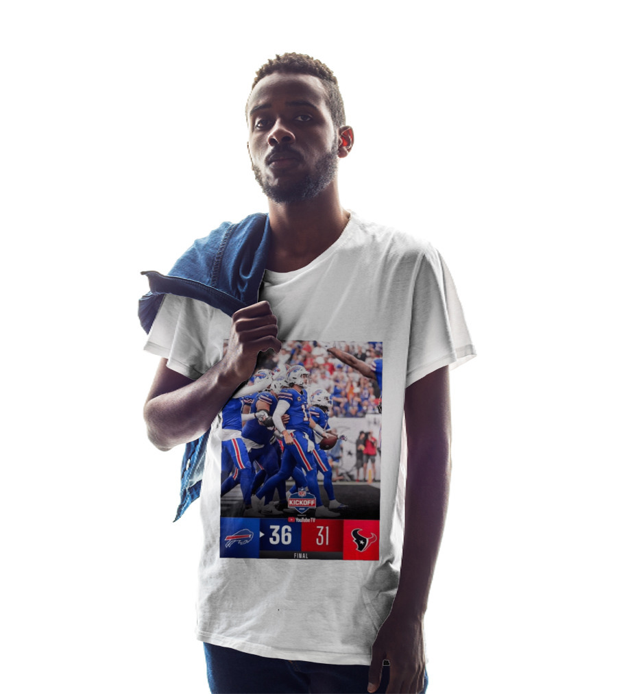 Buffalo Bills 36 31 Houston Texans NFL Kickoff Final Score Victory T-Shirt