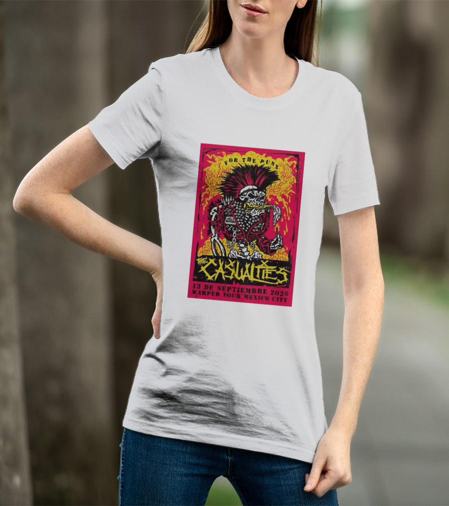 The Casualties Warped Tour Mexico City For The Punx 13 De Septiembre 2026 T-Shirt