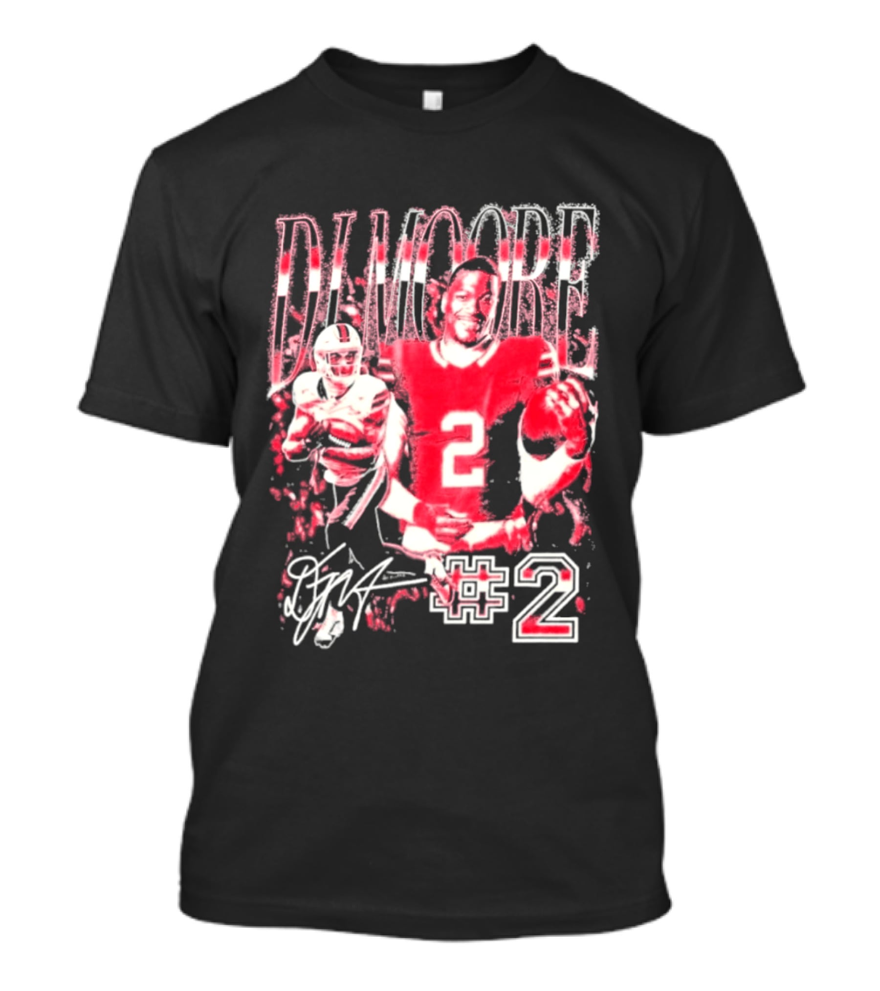 DJ Moore Number 2 Signature 2026 Bills Football Player T-Shirt