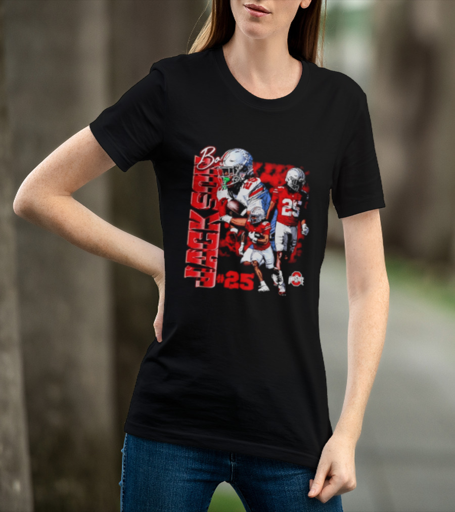 Bo Jackson 25 Ohio State Buckeyes NCAA Player Football T-Shirt