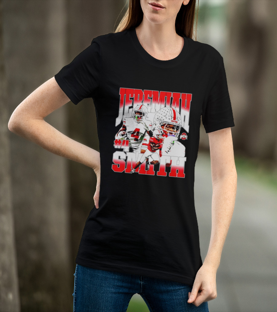 Jeremiah Smith Ohio State Buckeyes 4 NCAA Football Player T-Shirt