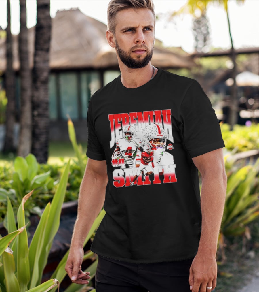 Jeremiah Smith Ohio State Buckeyes 4 NCAA Football Player T-Shirt